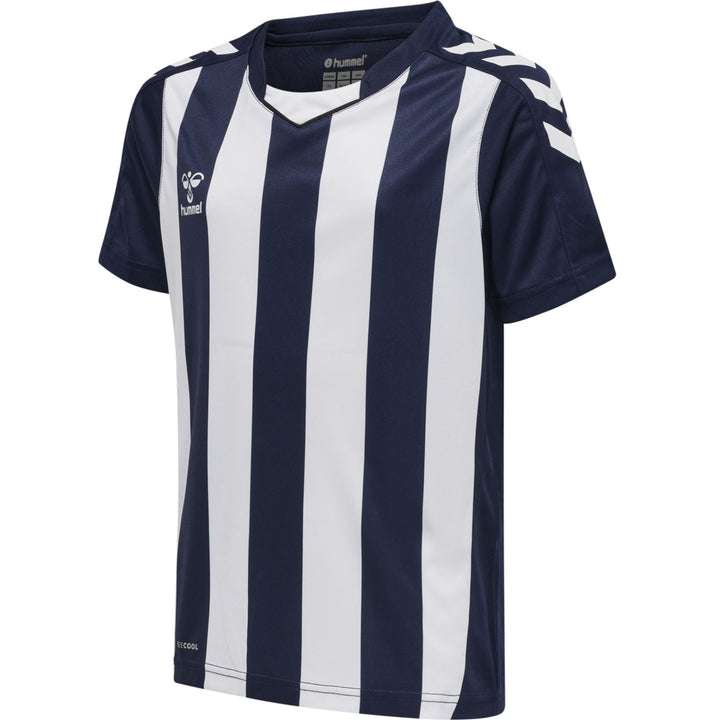 Hummel Hmlcore Xk Striped Jersey Kids S/S - marine/white