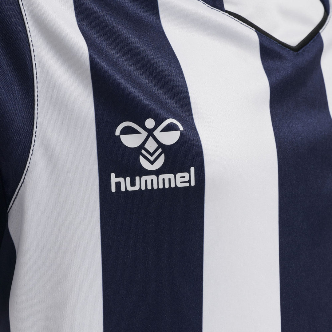 Hummel Hmlcore Xk Striped Jersey Kids S/S - marine/white