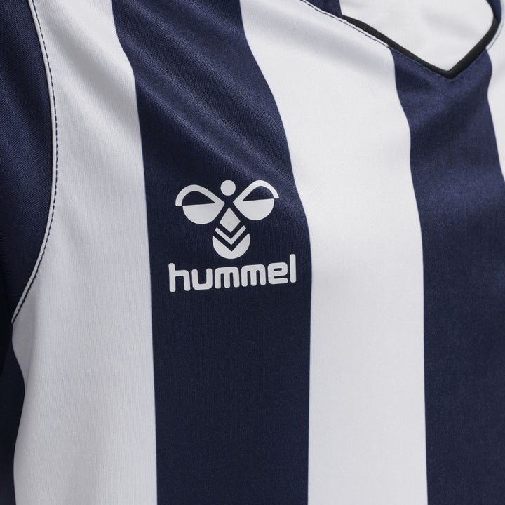 Hummel Hmlcore Xk Striped Jersey Kids S/S - marine/white