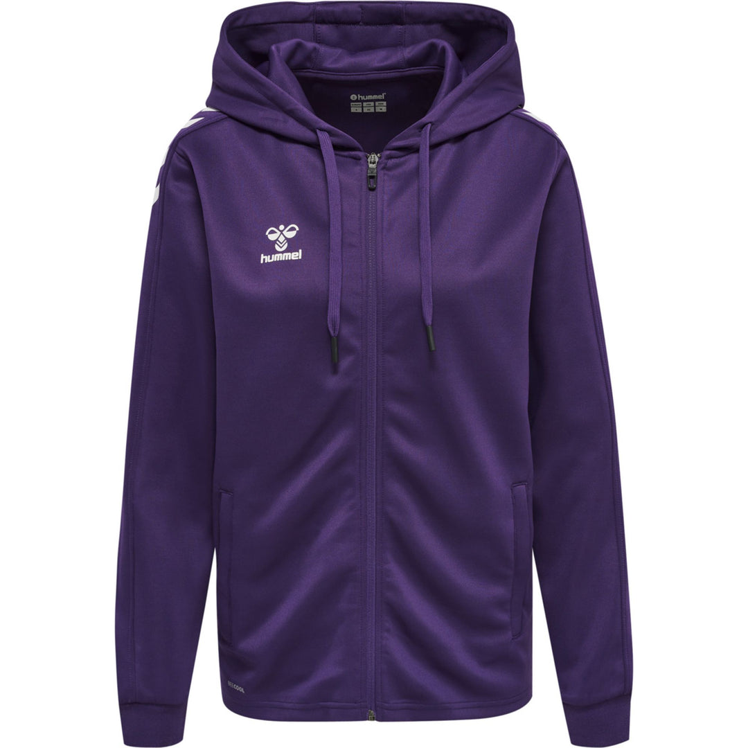 Hummel Hmlcore Xk Poly Zip Hood Sweat Woma - acai/white