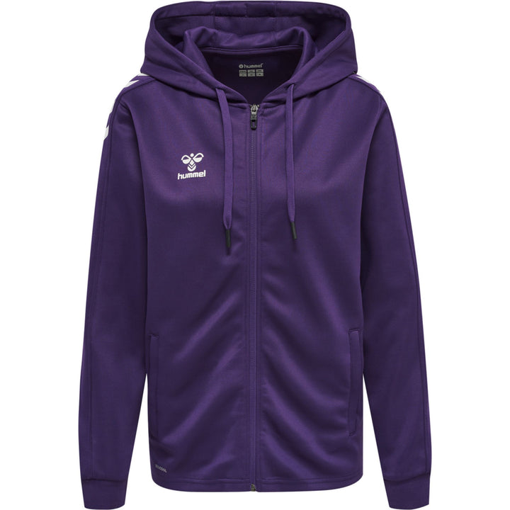 Hummel Hmlcore Xk Poly Zip Hood Sweat Woma - acai/white
