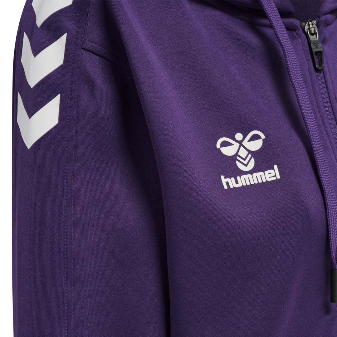 Hummel Hmlcore Xk Poly Zip Hood Sweat Woma - acai/white