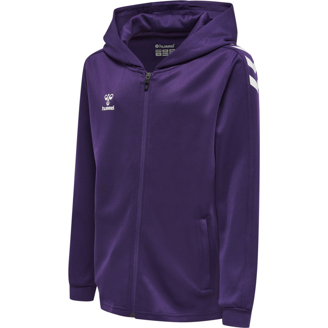 Hummel Hmlcore Xk Poly Zip Hood Sweat Kids - acai/white
