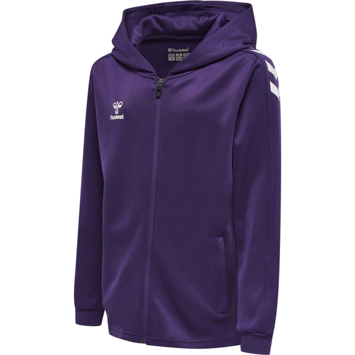 Hummel Hmlcore Xk Poly Zip Hood Sweat Kids - acai/white