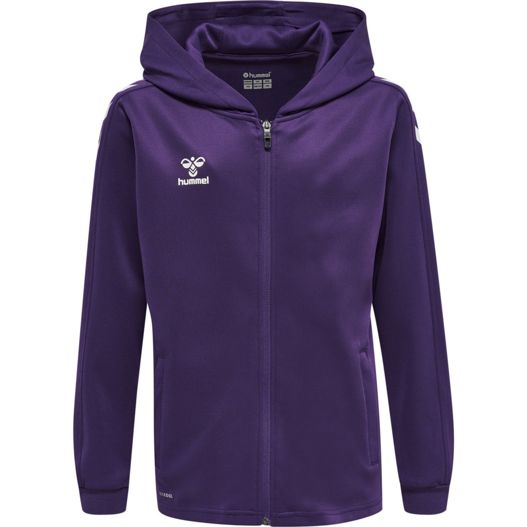 Hummel Hmlcore Xk Poly Zip Hood Sweat Kids - acai/white