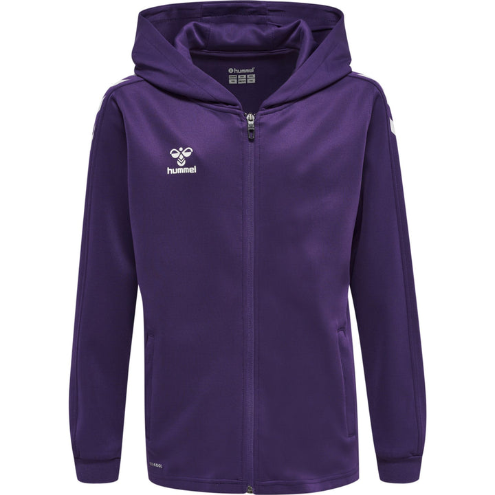 Hummel Hmlcore Xk Poly Zip Hood Sweat Kids - acai/white