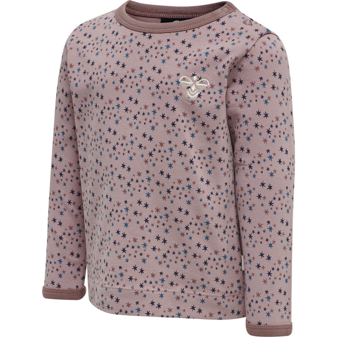 Hummel hmlSTAR T-SHIRT L/S - WOODROSE - 104 - woodrose
