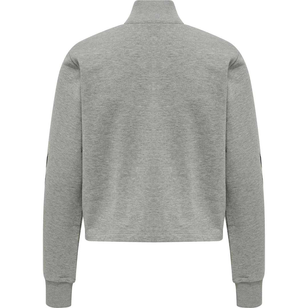 Hummel hmlLGC NIKKA CROPPED HALFZIP - grey melange