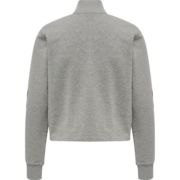 Hummel hmlLGC NIKKA CROPPED HALFZIP - grey melange