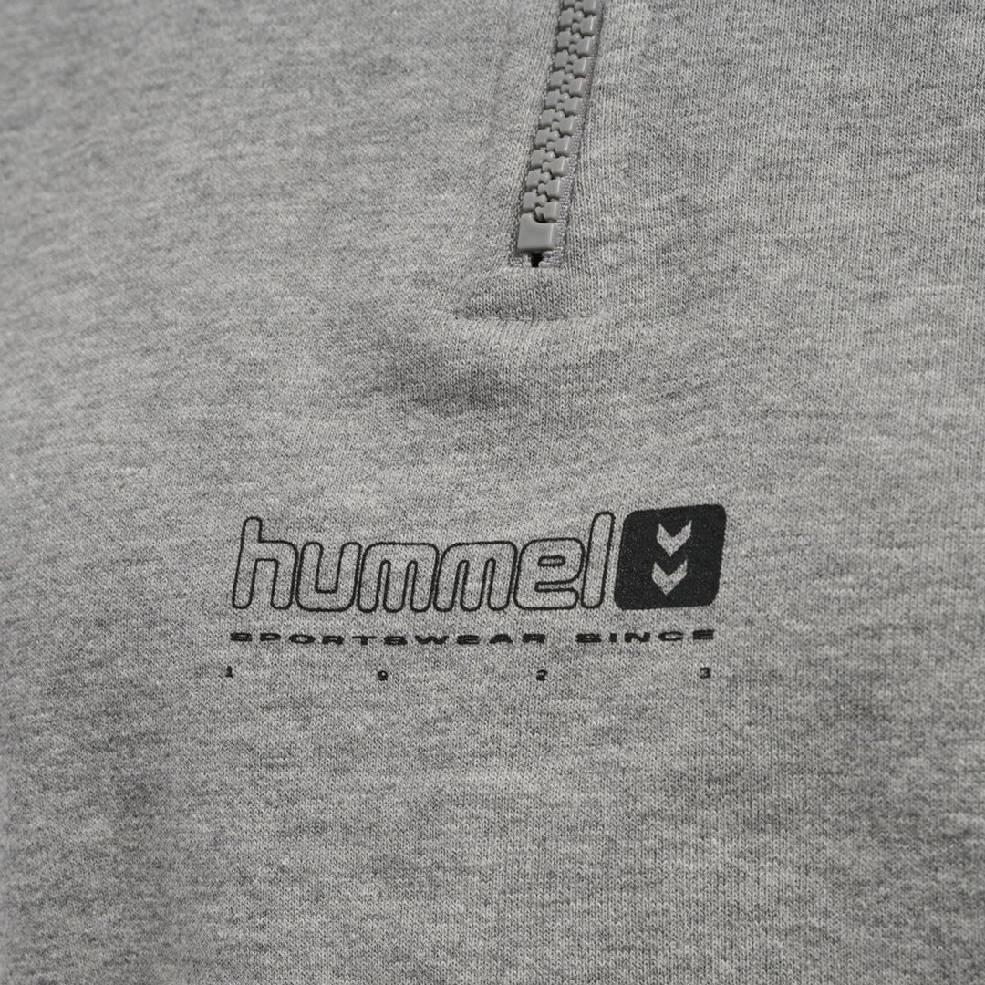 Hummel hmlLGC NIKKA CROPPED HALFZIP - grey melange