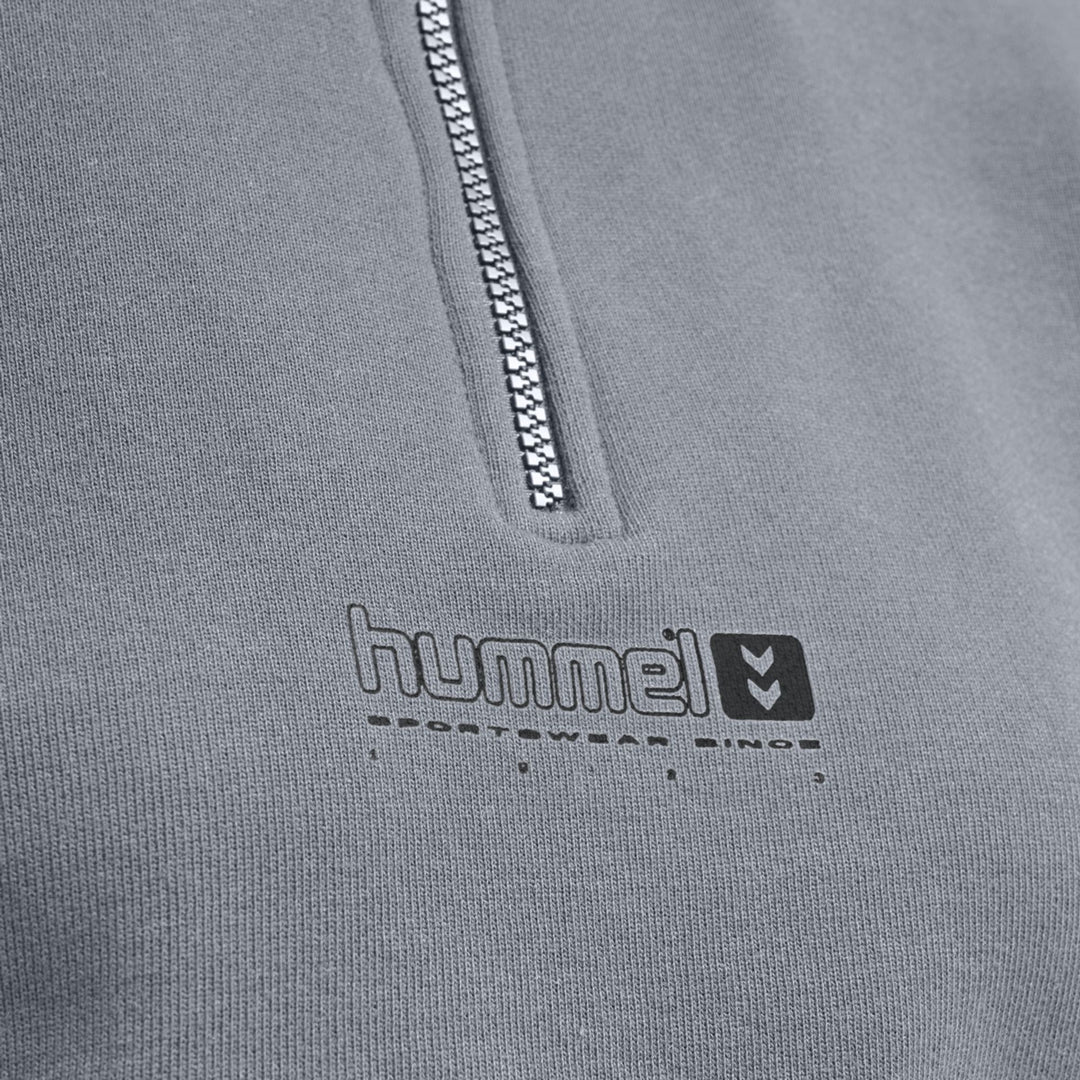 Hummel hmlLGC NIKKA CROPPED HALFZIP - grey melange