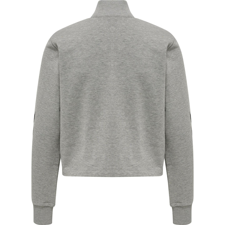 Hummel hmlLGC NIKKA CROPPED HALFZIP - grey melange