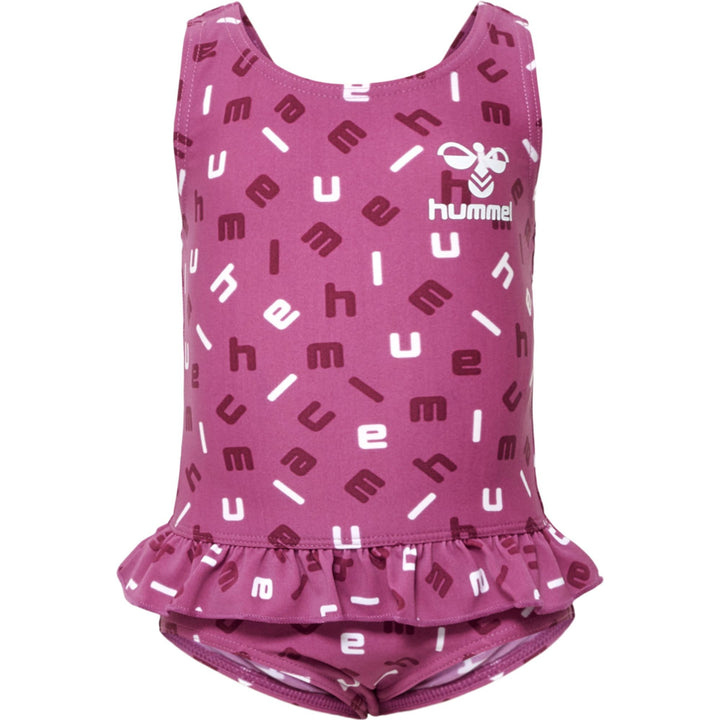 Hummel Hmlfilippa Swimsuit - red violet/bright white