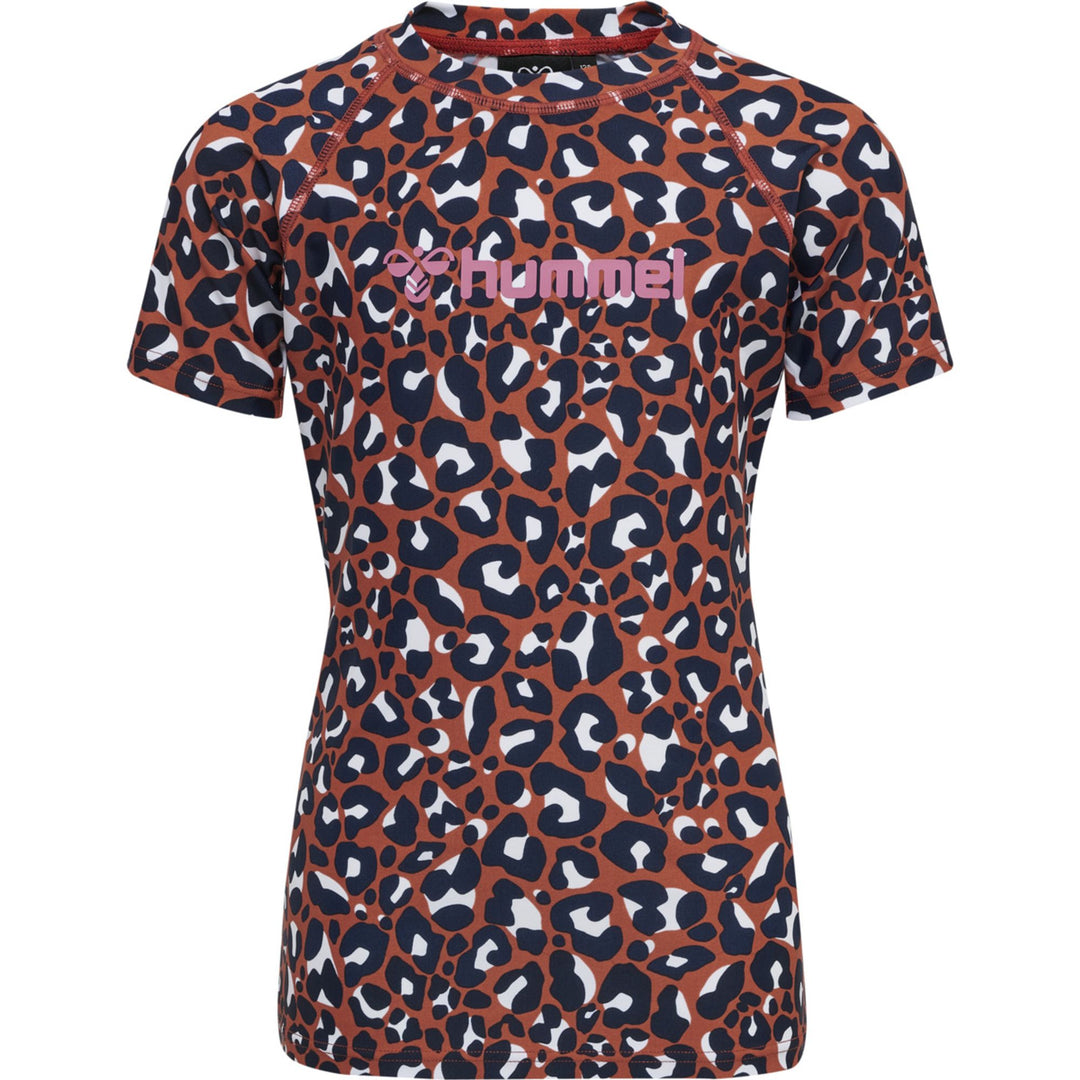 Hummel hmlAZUL SWIM T-SHIRT S/S - hot sauce