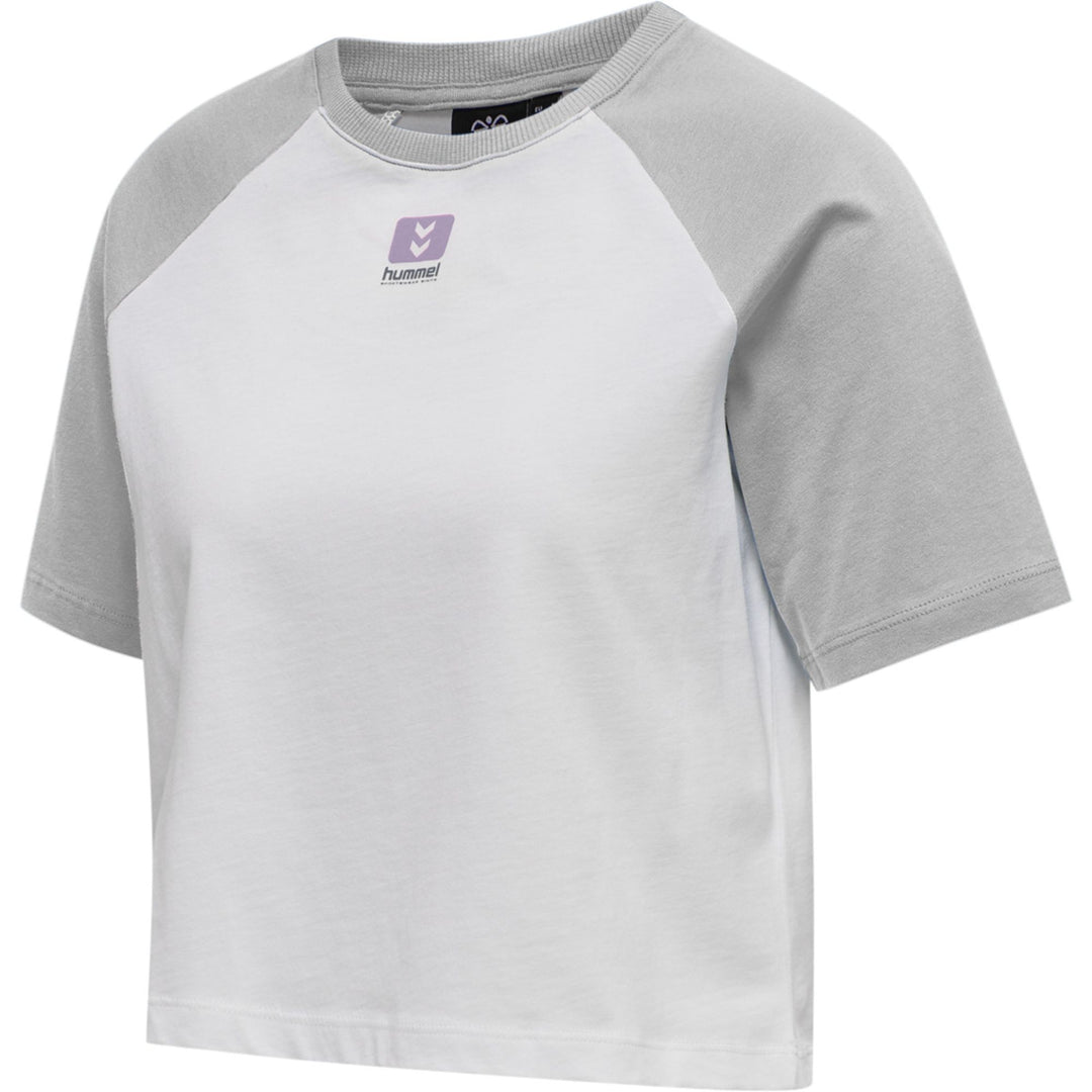 Hummel Hmllgc Naya Cropped T-Shirt - light grey melange