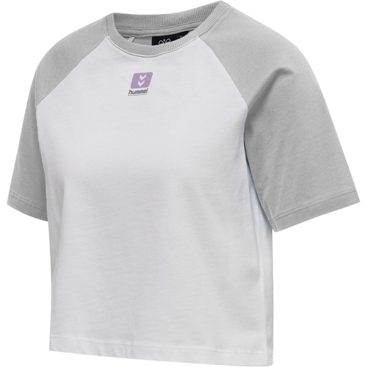 Hummel Hmllgc Naya Cropped T-Shirt - light grey melange