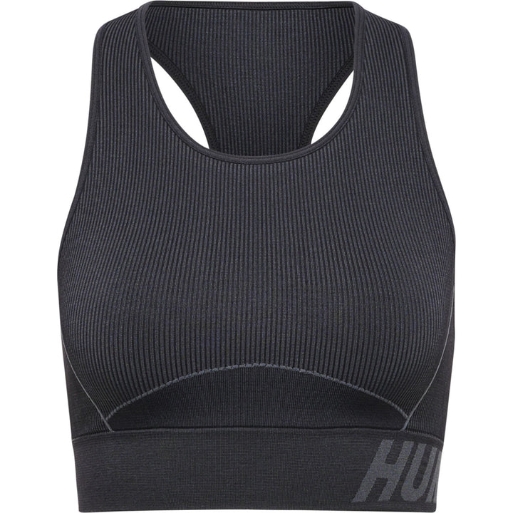 Hummel Hmlte Christel Seamless Sports Top - black/asphalt melange