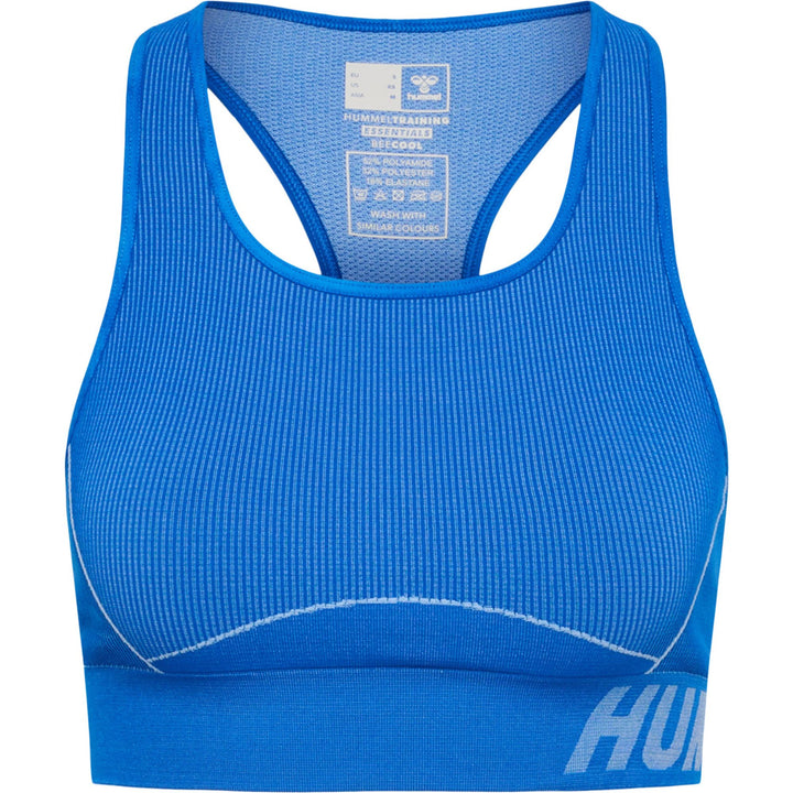 Hummel hmlTE CHRISTEL SEAMLESS SPORTS TOP - placid blue/lapis blue melange