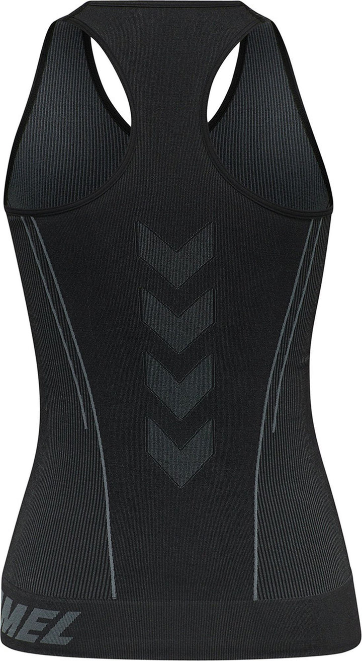 Hummel Hmlte Christel Seamless Top - black/asphalt melange