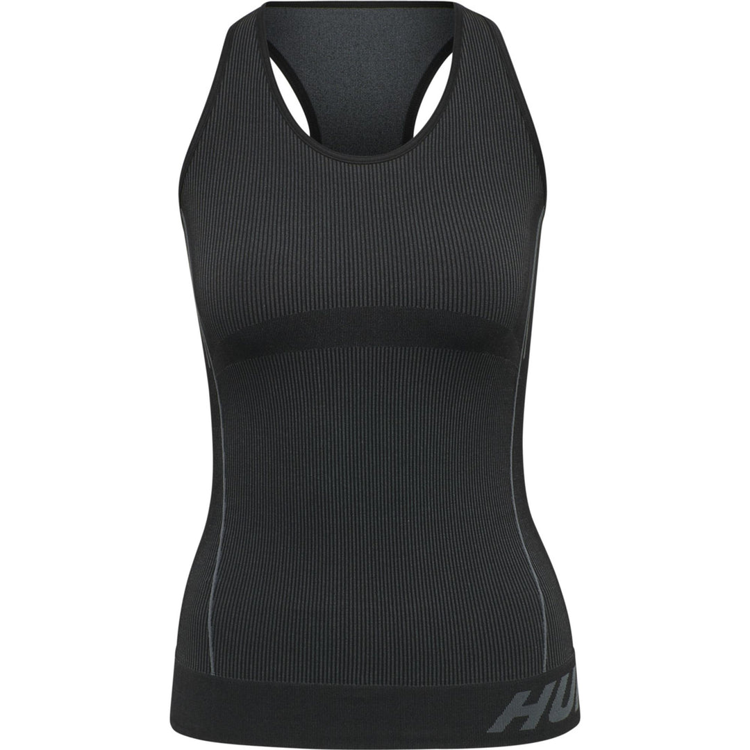 Hummel Hmlte Christel Seamless Top - black/asphalt melange