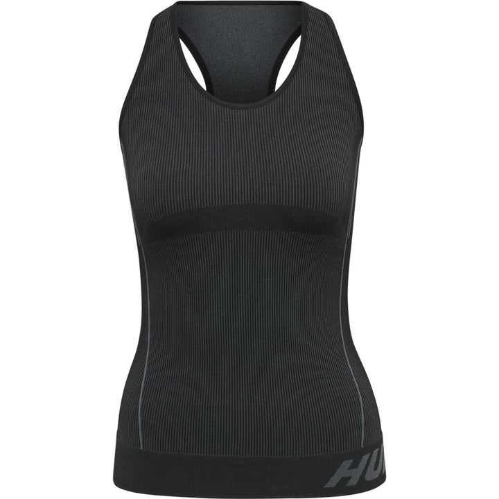 Hummel Hmlte Christel Seamless Top - black/asphalt melange