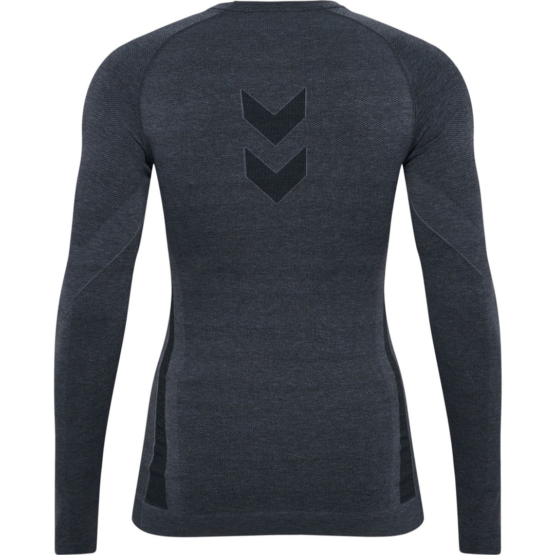 Hummel Hmlte Mike Seamless T-Shirt L/S - black/asphalt melange