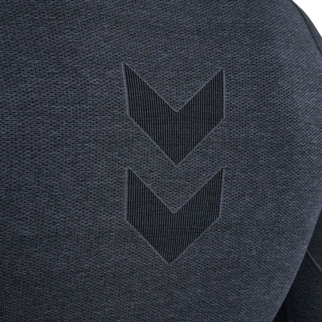 Hummel Hmlte Mike Seamless T-Shirt L/S - black/asphalt melange