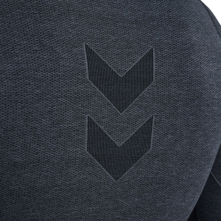 Hummel Hmlte Mike Seamless T-Shirt L/S - black/asphalt melange