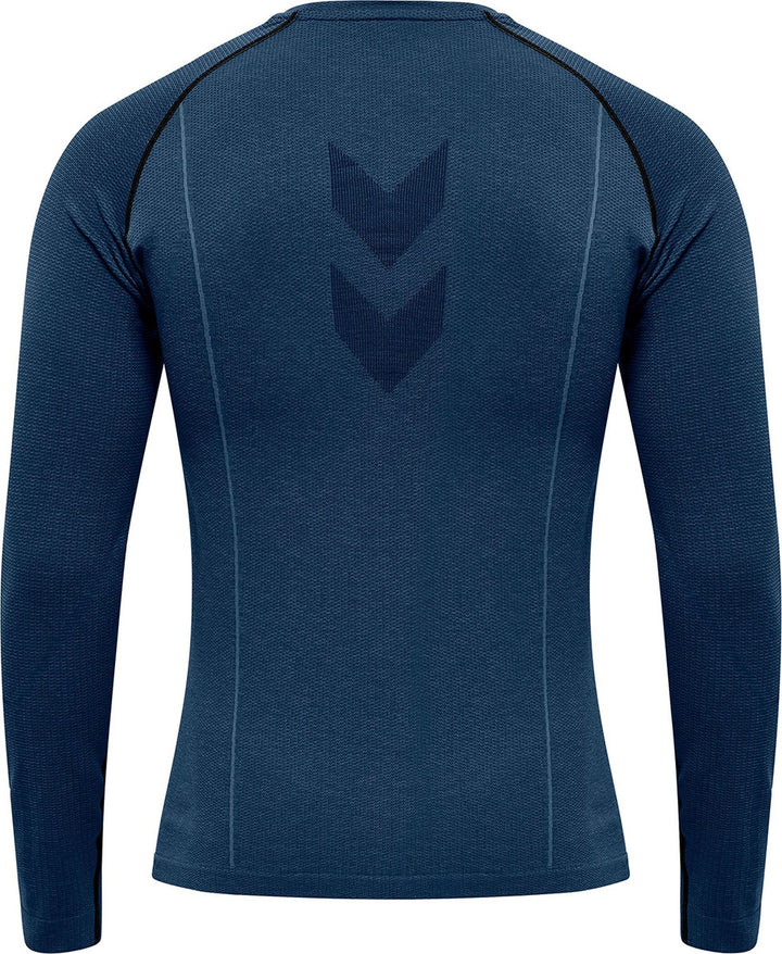 Hummel Hmlte Mike Seamless T-Shirt L/S - insignia blue/black melange