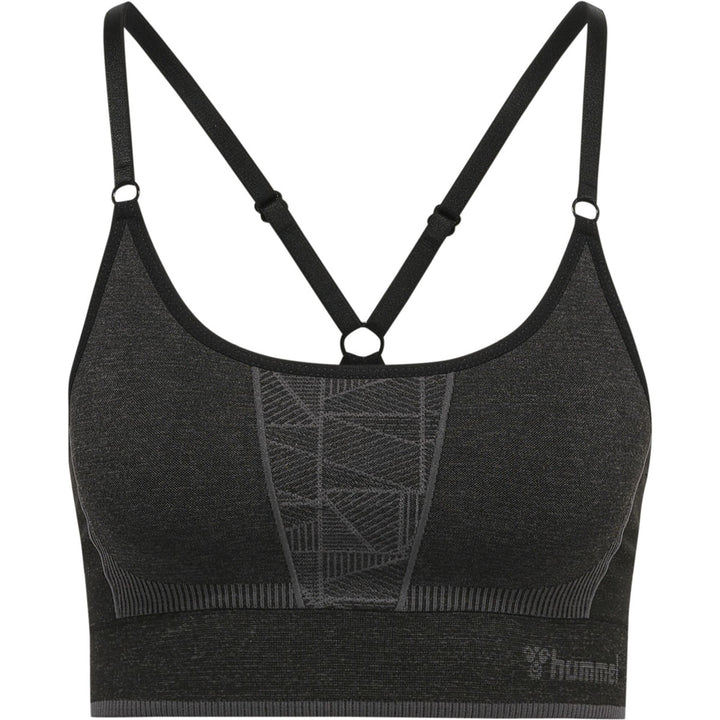 Hummel Hmlmt Energy Seamless Sports Top - black/asphalt melange