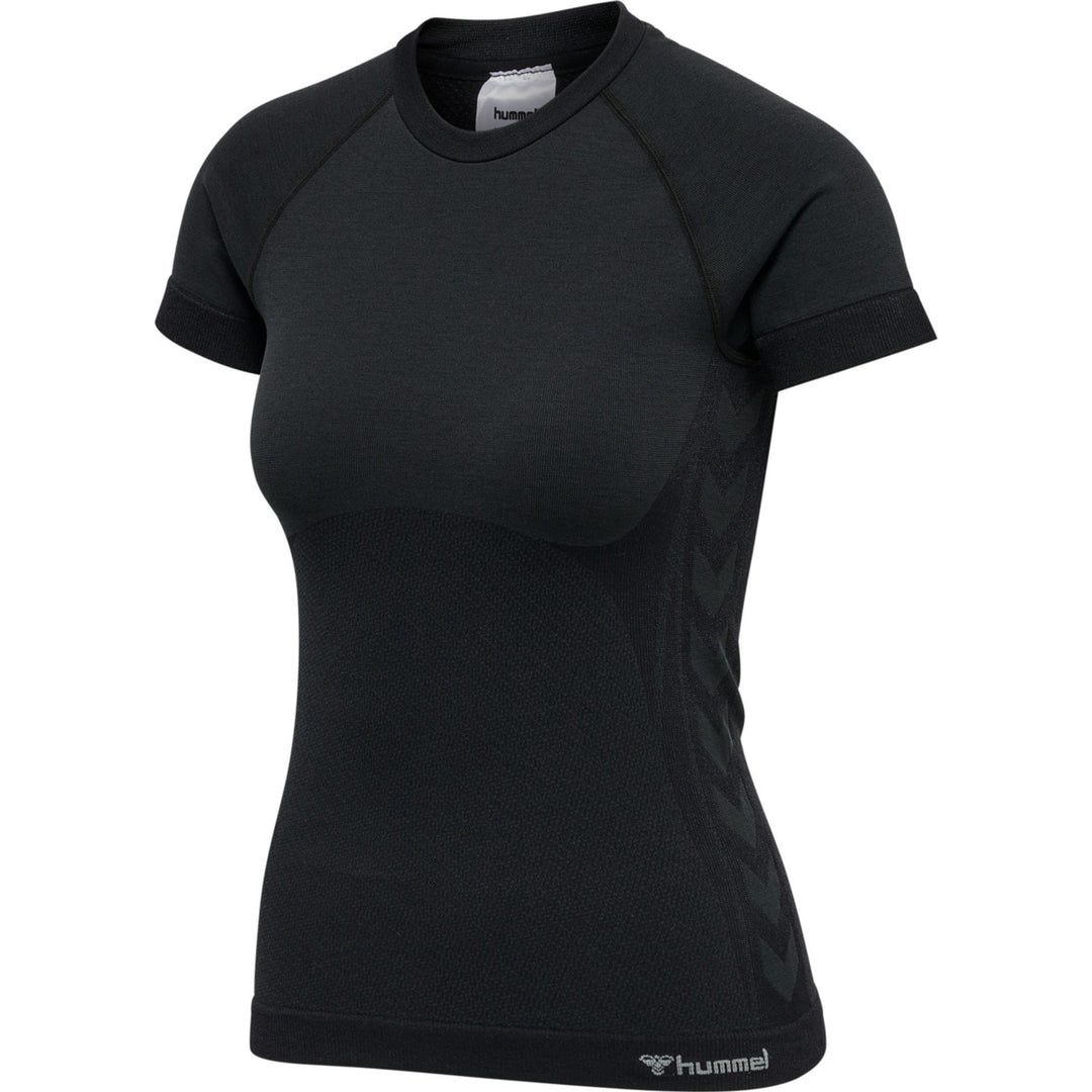 Hummel Hmlclea Seamless Tight T-Shirt - black melange