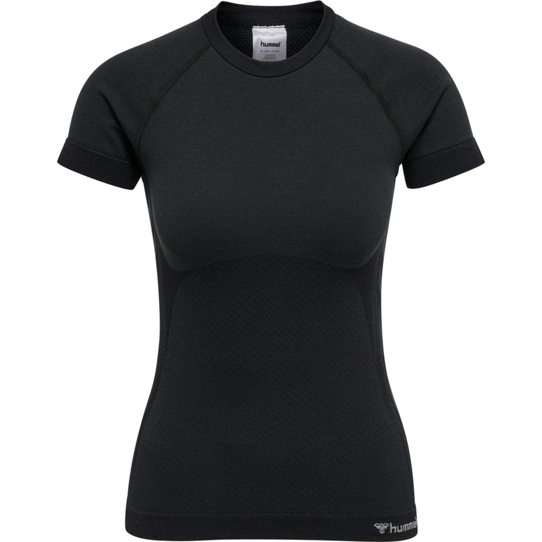 Hummel Hmlclea Seamless Tight T-Shirt - black melange