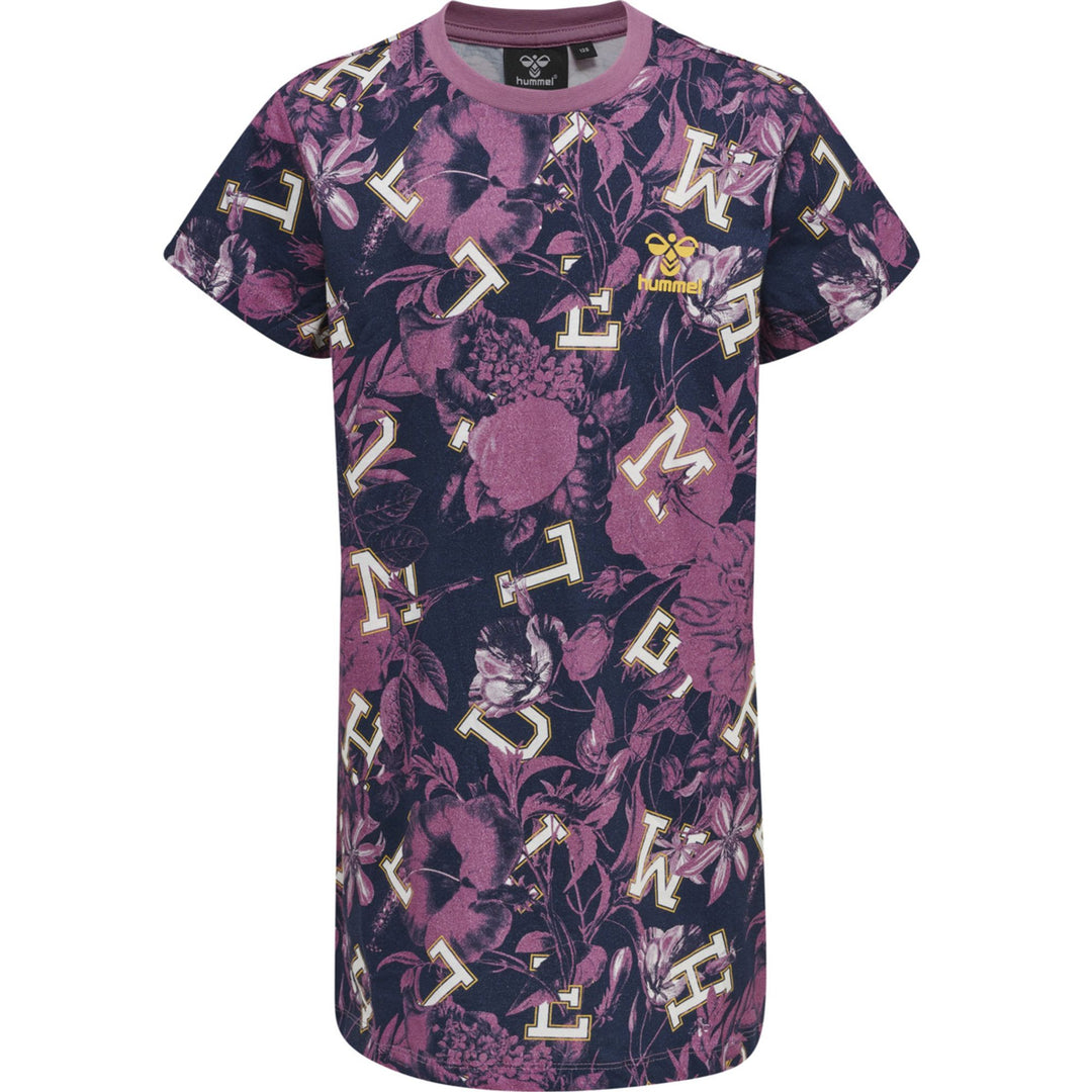 Hummel hmlDRAMA T-SHIRT DRESS S/S - bordeaux