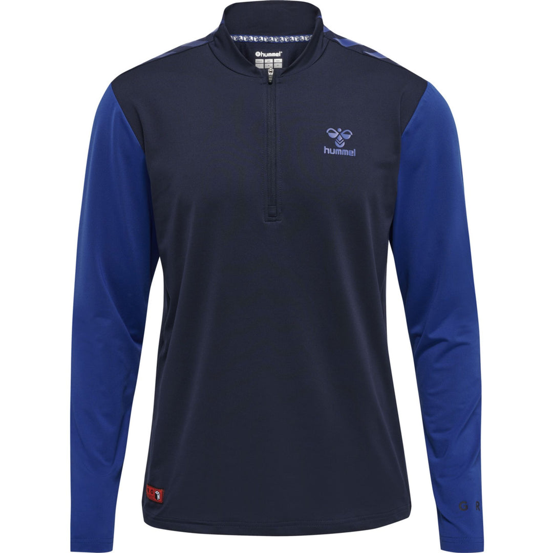 Hummel Hmlpro Grid Half Zip Training L/S - maritime blue/surf the web