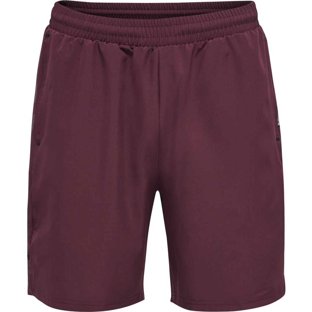 Hummel Hmlmove Grid Woven Shorts - grape wine