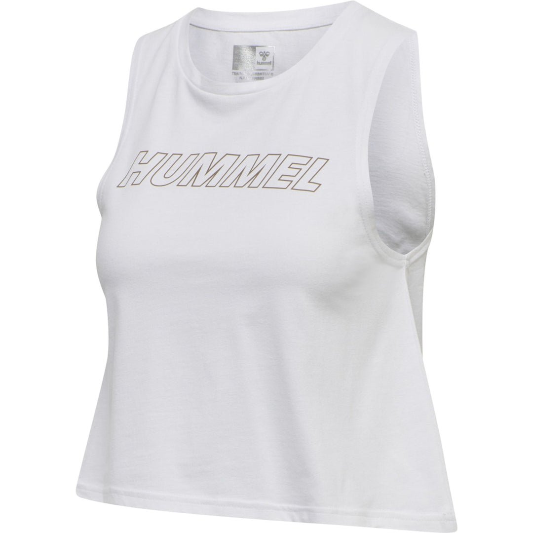 Hummel Hmlte Cali 2-Pack Crop Cot Tanktop - black/white driftwood