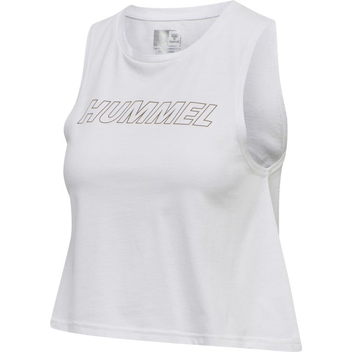 Hummel Hmlte Cali 2-Pack Crop Cot Tanktop - black/white driftwood