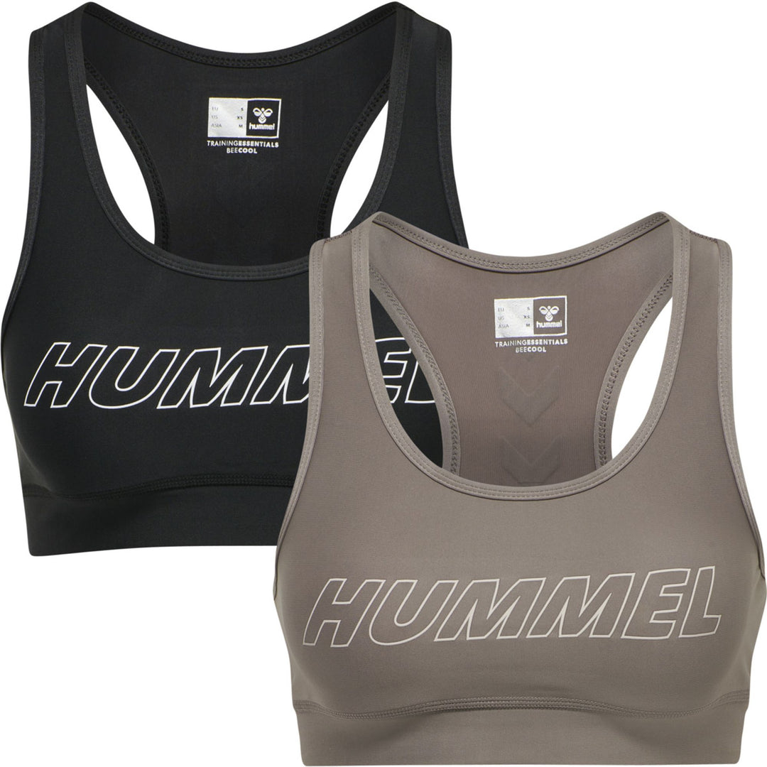 Hummel Hmlte Tola 2-Pack Sports Bra - black/driftwood