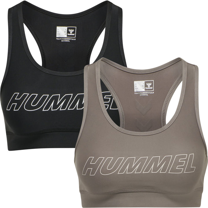 Hummel Hmlte Tola 2-Pack Sports Bra - black/driftwood