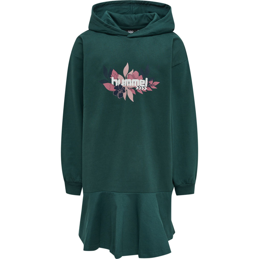 Hummel Hmlsaga Hoodie Dress - deep teal