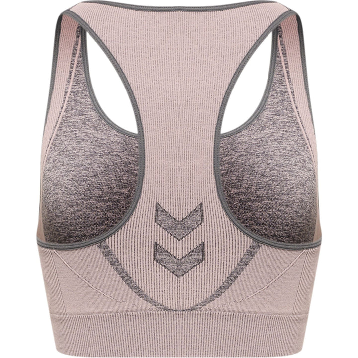 Hummel hmlKARINA SEAMLESS SPORTS TOP - quiet shade/woodrose melange