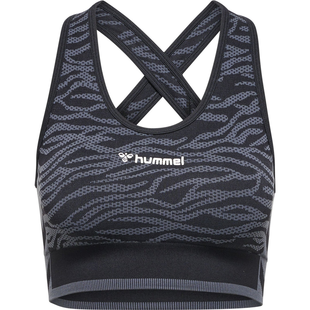 Hummel Hmlmt Saga Seamless Sports Top - black/asphalt melange