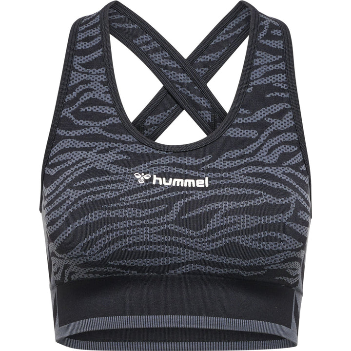 Hummel Hmlmt Saga Seamless Sports Top - black/asphalt melange