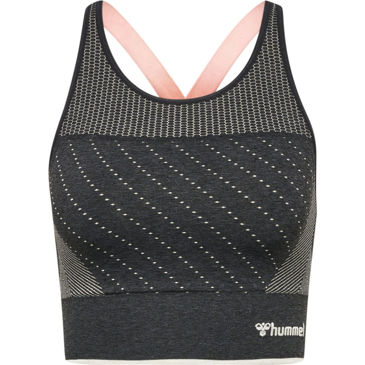 Hummel Hmlmt Hana Seamless Sports Top - black melange