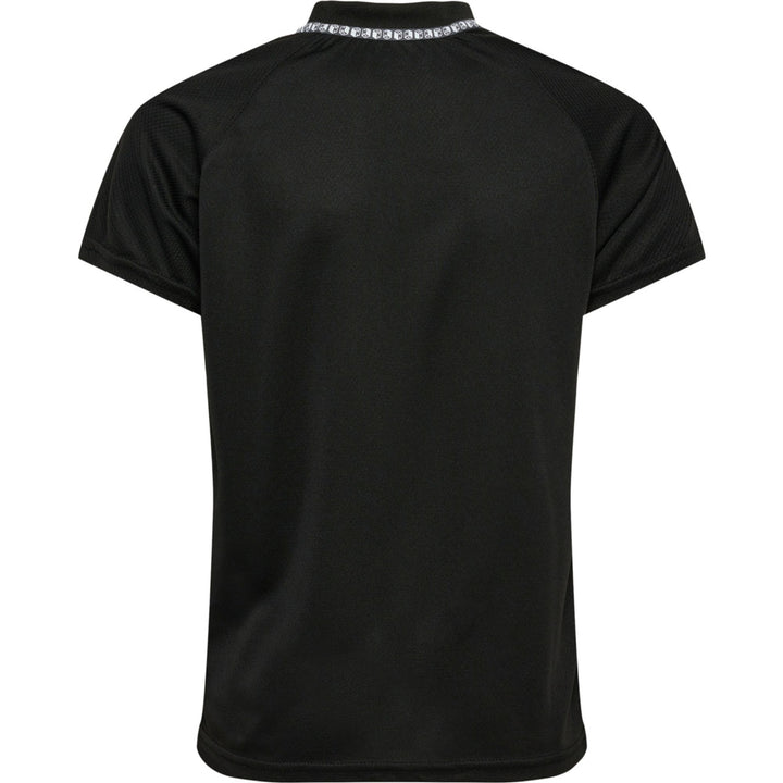 Hummel Hmlongrid Poly Jersey S/S Kids - jet black/forged iron