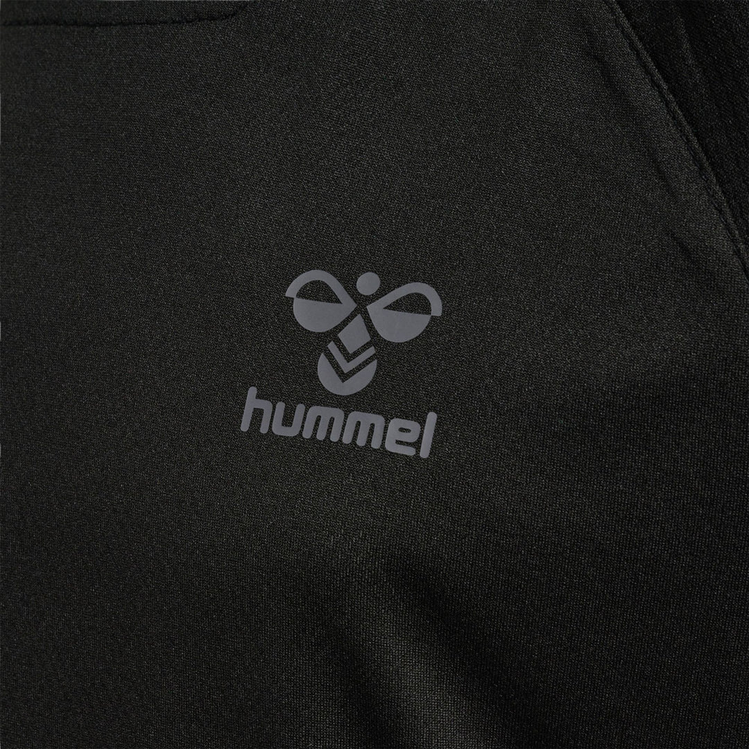 Hummel Hmlongrid Poly Jersey S/S Kids - jet black/forged iron