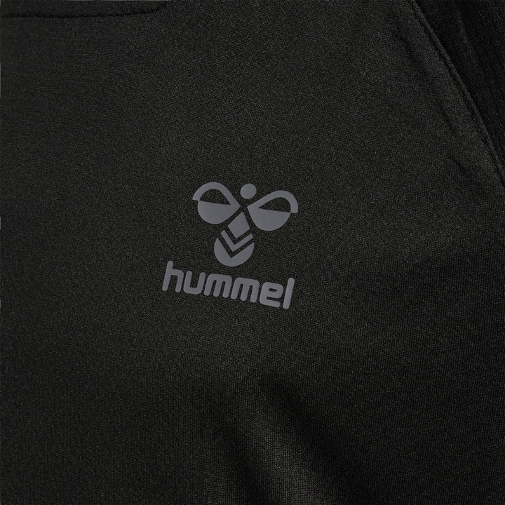 Hummel Hmlongrid Poly Jersey S/S Kids - jet black/forged iron