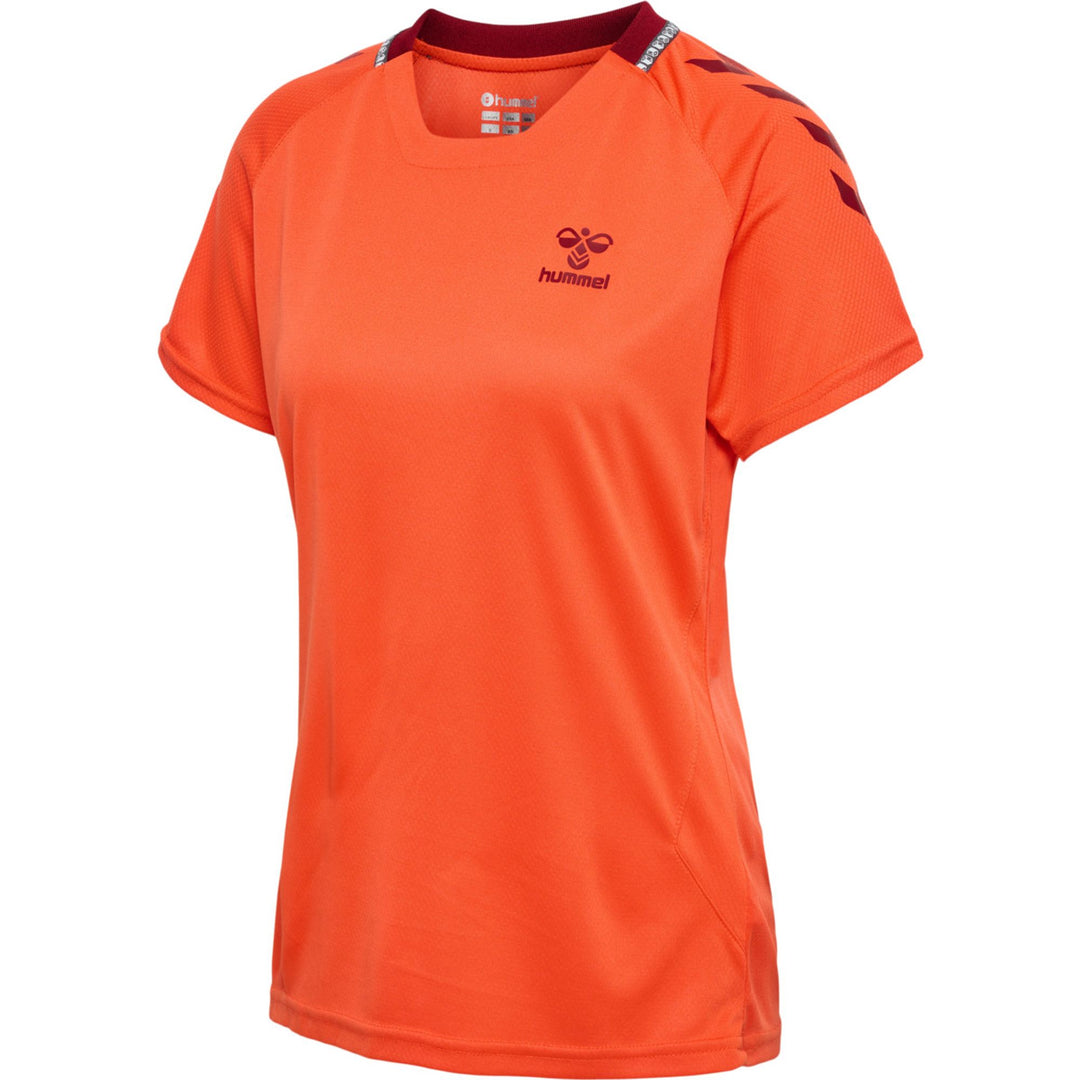 Hummel Hmlongrid Poly Jersey S/S Wo - nasturtium/rhubarb