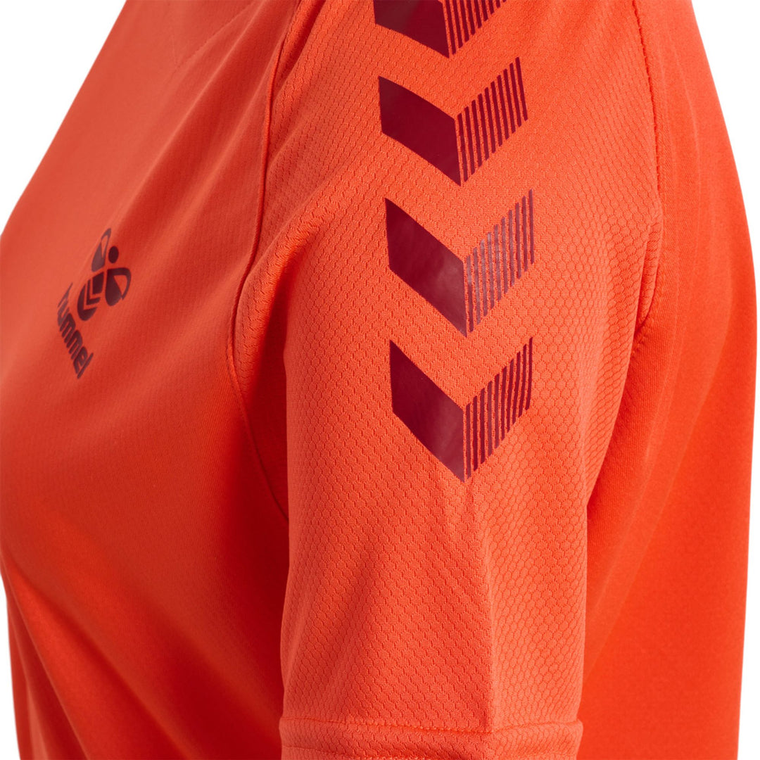 Hummel Hmlongrid Poly Jersey S/S Wo - nasturtium/rhubarb