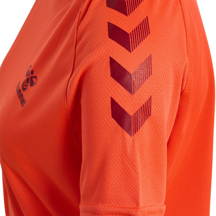 Hummel Hmlongrid Poly Jersey S/S Wo - nasturtium/rhubarb